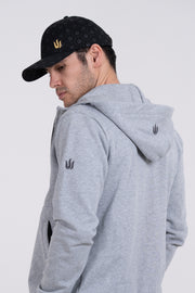 GREY TRITON ZIPPER HOODIE