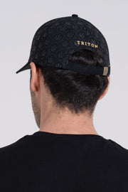 BLACK FULL PRINT BASEBALL CAP