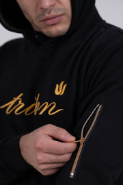 BLACK TRITON EMBROIDERY HOODIE