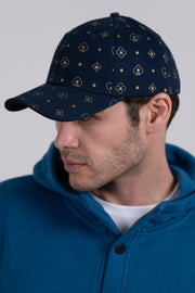 BLUE FULL PRINT BASEBALL CAP