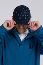 BLUE FULL PRINT BASEBALL CAP