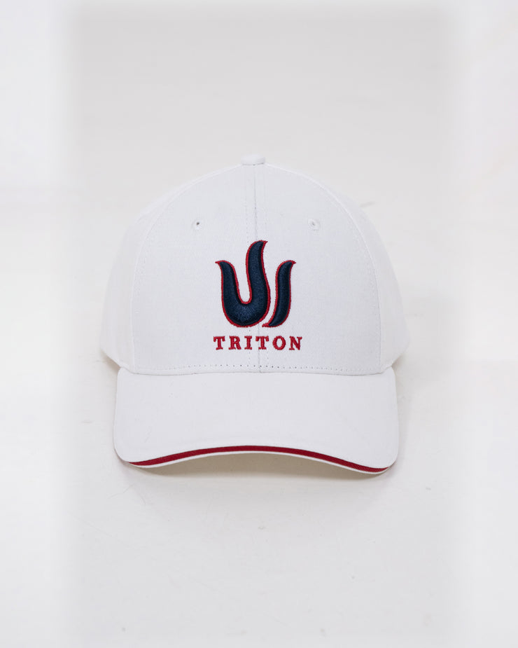 WHITE TRITON BASEBALL CAP