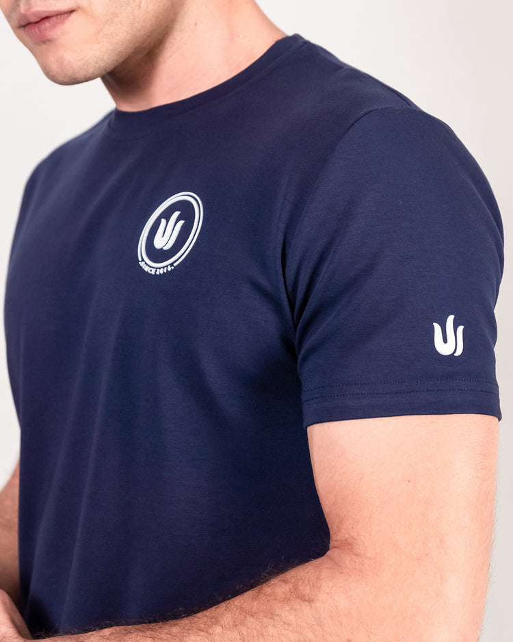 BLUE SILICONE PRINT LOGO T-SHIRT – Triton Series Shop
