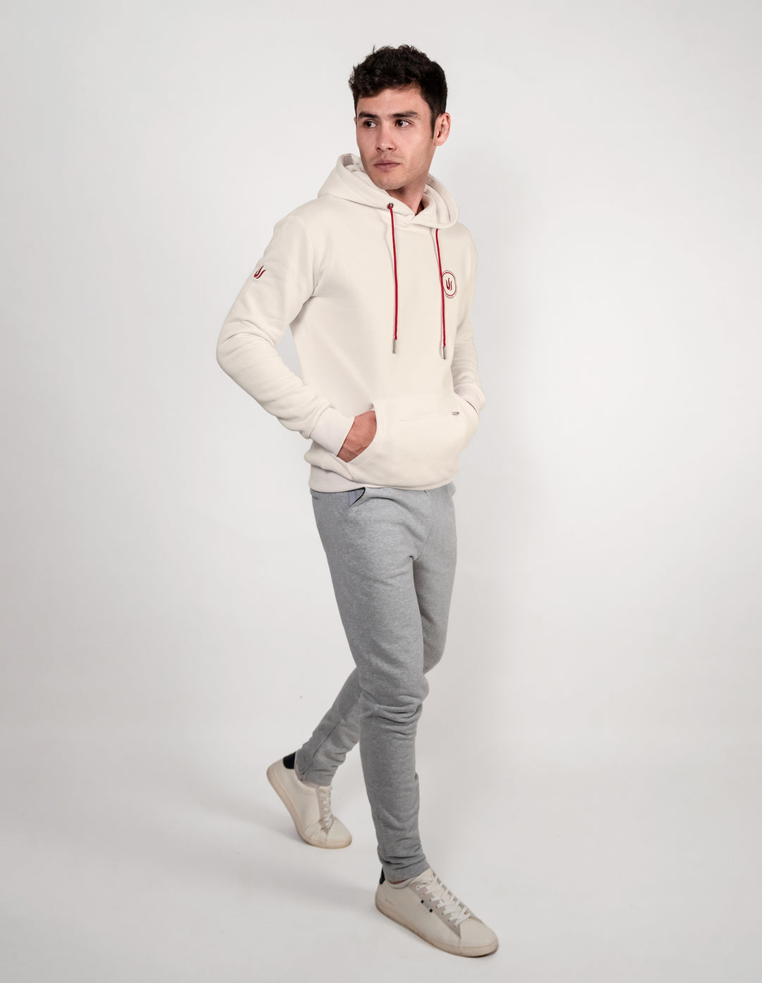 OFF WHITE LOGO RED HOODIE – Triton Series Shop