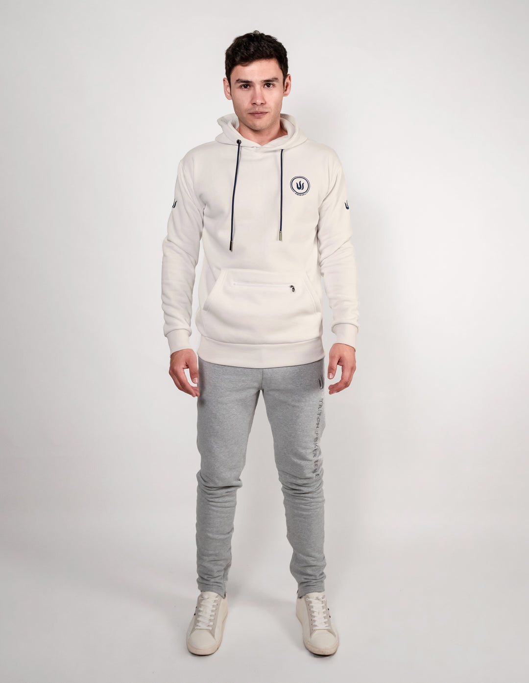 トップス ERL Off-White Logo Hoodie ERL Off-White Varsity Zip-Up Hoodie ERL