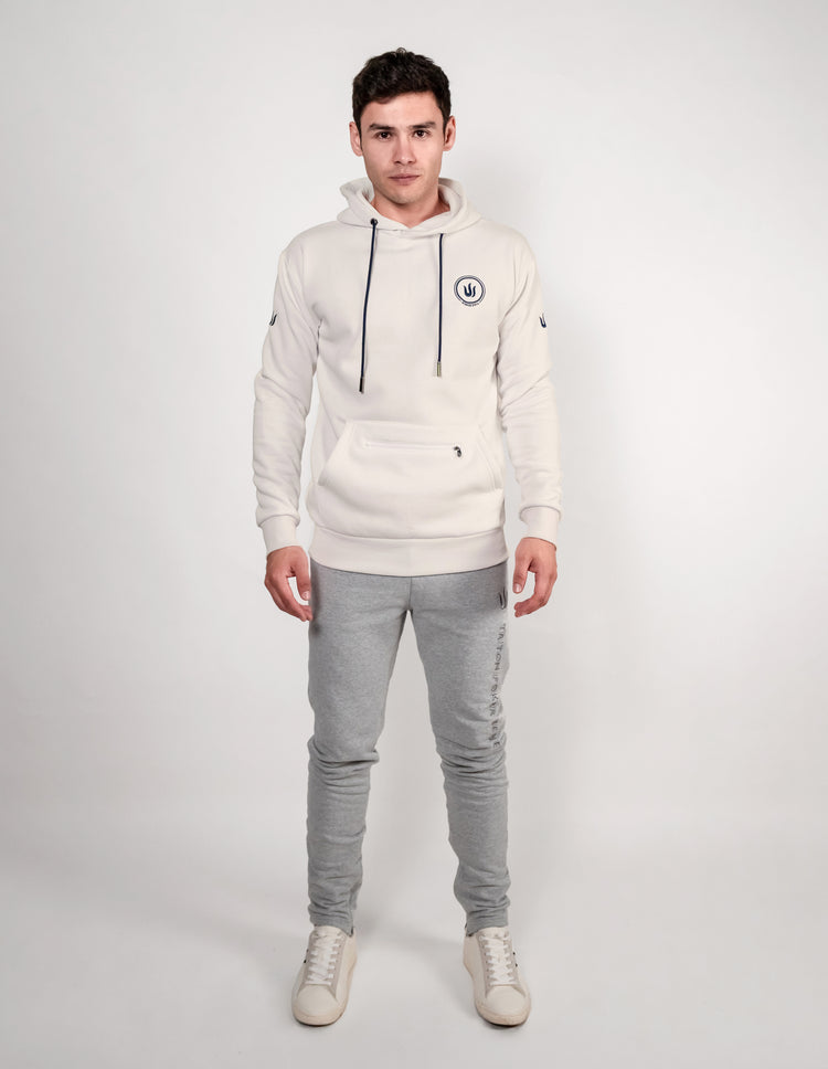 OFF WHITE LOGO BLUE HOODIE – Triton Series Shop