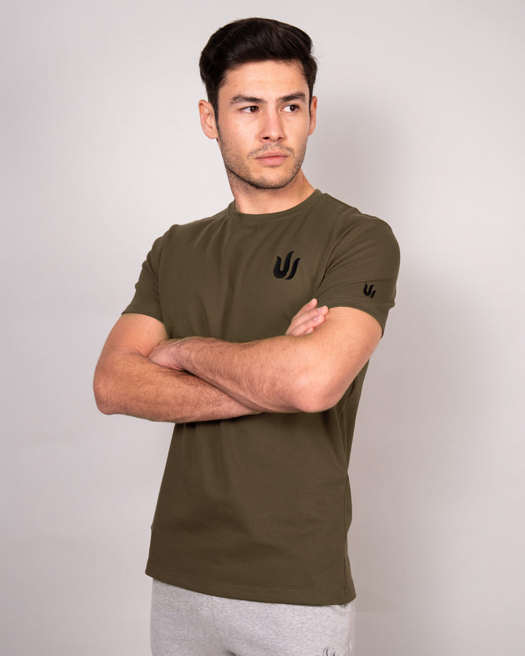 GREEN SILICONE PRINT TRITON LOGO T-SHIRT