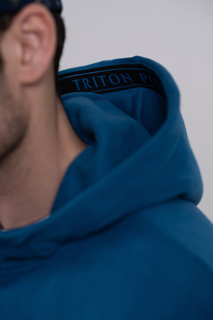 BLUE TRITON LOGO HOODIE