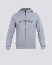 GREY TRITON ZIPPER HOODIE