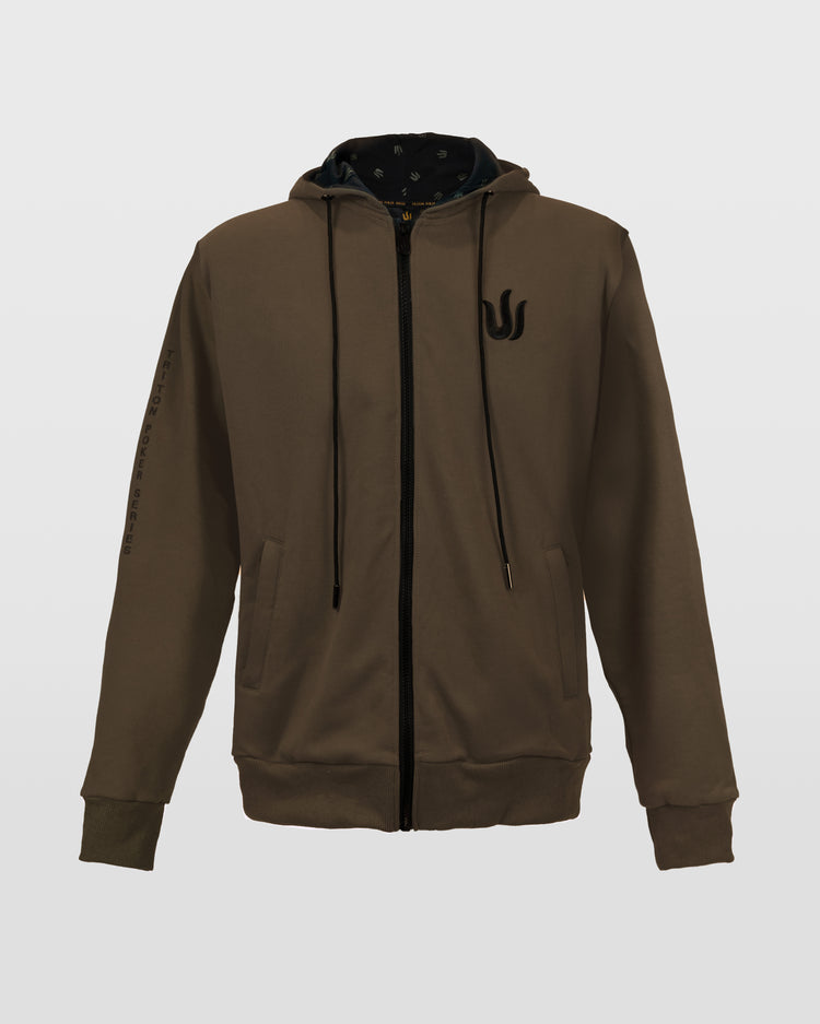 GREEN EMBOSSED LOGO ZIPPER HOODIE – Triton Series Shop