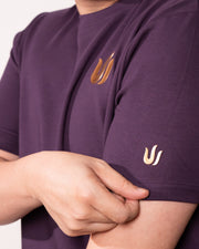 PURPLE SILICONE LOGO PRINT T-SHIRT