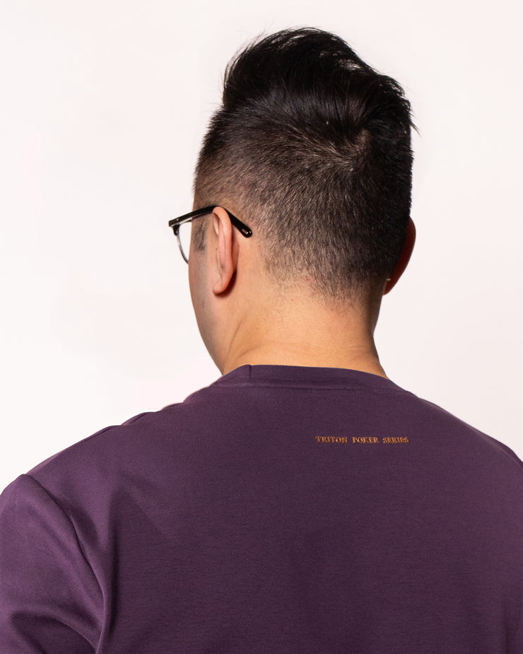 PURPLE SILICONE LOGO PRINT T-SHIRT