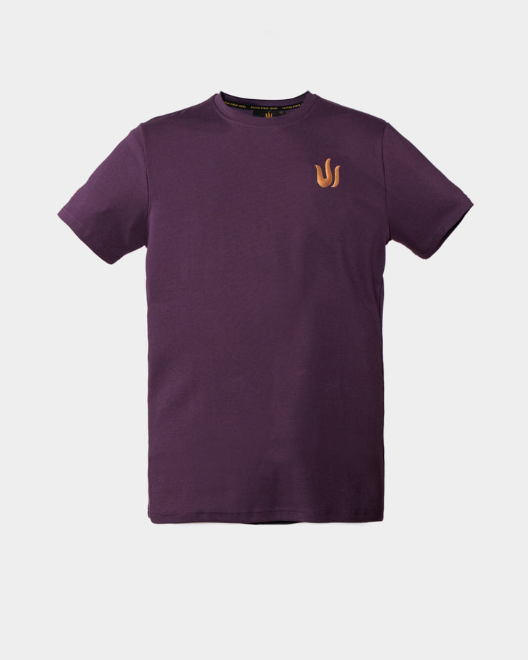 PURPLE SILICONE LOGO PRINT T-SHIRT