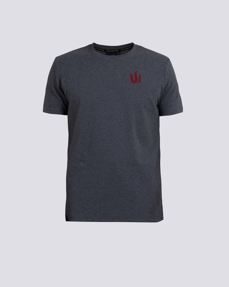 GREY SILICONE LOGO PRINT T-SHIRT