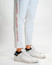 WHITE CASUAL SLIM FIT JOGGER