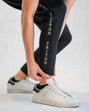 BLACK CASUAL EMBROIDERY JOGGERS