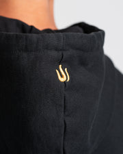 BLACK CLASSIC ZIPPER HOODIE
